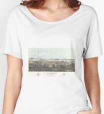 Vintage Pictorial Map of San Francisco (1854) Women's Relaxed Fit T-Shirt