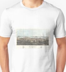 Vintage Pictorial Map of San Francisco (1854) Unisex T-Shirt