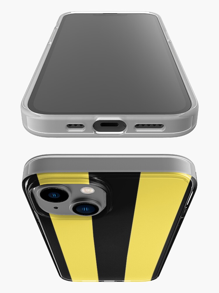 Yellow and Black Vertical Stripe Pattern 2022 Trending Color - Hue - Shade - Colour Pantone Illuminating Yellow 13-0647 iPhone Case