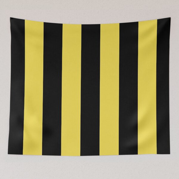 Item preview, Yellow and Black Vertical Stripe Pattern 2022 Trending Color - Hue - Shade - Colour Pantone Illuminating Yellow 13-0647 designed and sold by ColorOfTheYears.