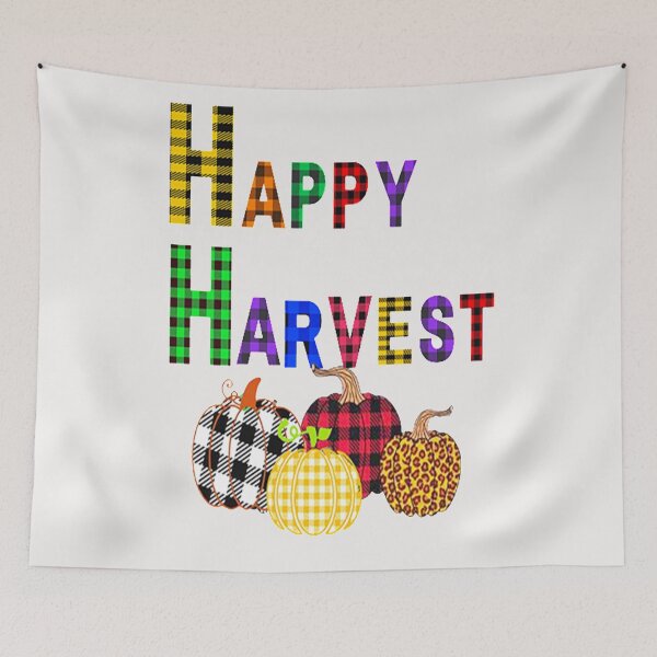 Item preview, Happy Harvest, Plaid and all things pumpkin Thanksgiving ,Thankful Grateful Blessed, Pumpkin spice and all things nice designed and sold by Adri Barnard.
