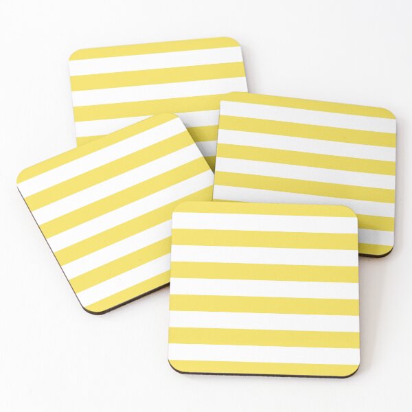Item preview, Yellow and White Horizontal Stripe Pattern 2022 Trending Color - Hue - Shade - Colour Pantone Illuminating Yellow 13-0647 designed and sold by ColorOfTheYears.