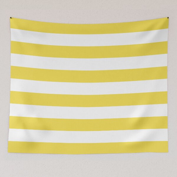 Item preview, Yellow and White Horizontal Stripe Pattern 2022 Trending Color - Hue - Shade - Colour Pantone Illuminating Yellow 13-0647 designed and sold by ColorOfTheYears.