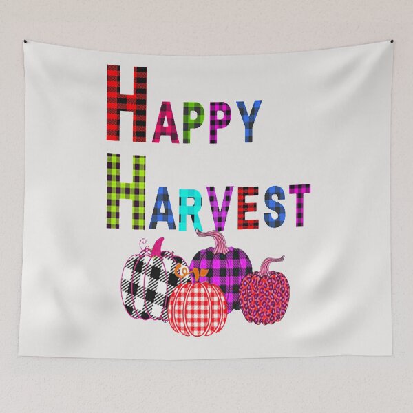 Item preview, Happy Harvest 2, Plaid and all things pumpkin Thanksgiving ,Thankful Grateful Blessed, Pumpkin spice and all things nice designed and sold by Adri Barnard.