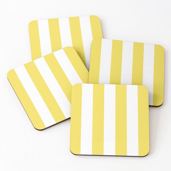 Item preview, Yellow and White Vertical Stripe Pattern 2022 Trending Color - Hue - Shade - Colour Pantone Illuminating Yellow 13-0647 designed and sold by ColorOfTheYears.