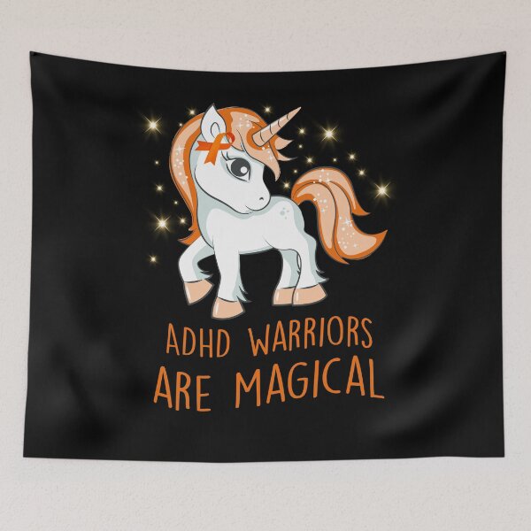 Item preview, Unicorn ADHD Awareness, ADHD Warrior are Magical Gift for ADHD Warrior, Orange Ribbon Gift designed and sold by CapitalDesignss.
