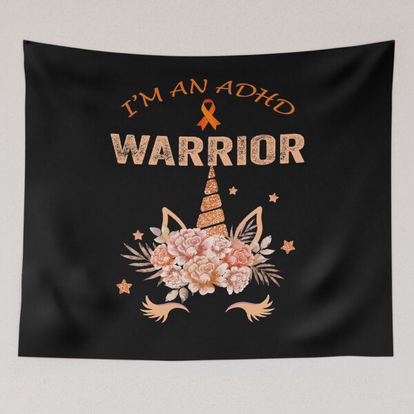 Item preview, Unicorn ADHD Awareness, I'm an ADHD Warrior Gift for ADHD Warrior, Orange Ribbon Gift designed and sold by CapitalDesignss.