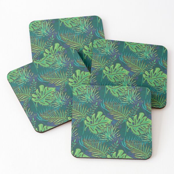 Item preview, Green Jungle Leaves Pattern designed and sold by digoarpi.