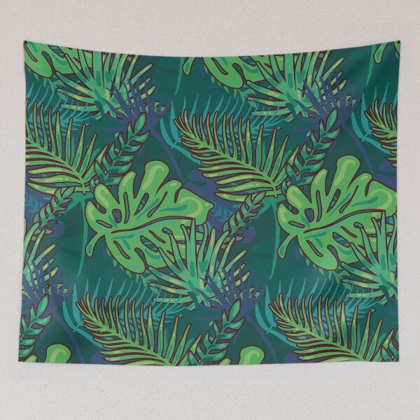 Item preview, Green Jungle Leaves Pattern designed and sold by digoarpi.