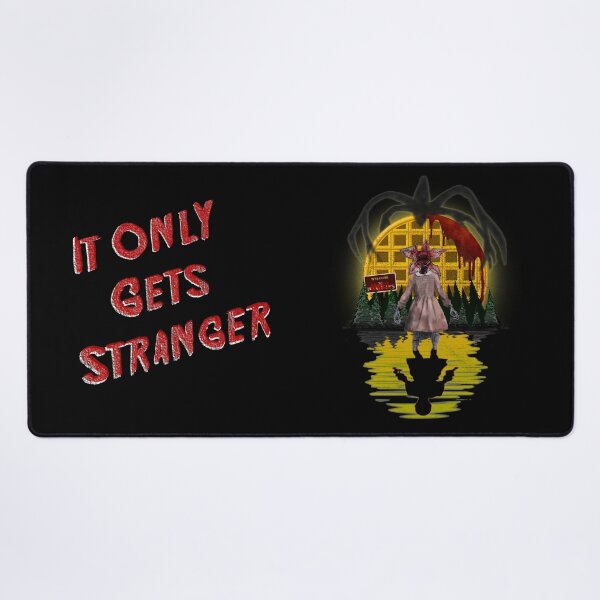 Femmegorgon on Black Desk Mat