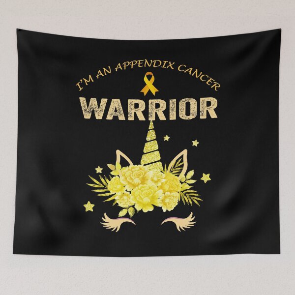Item preview, Unicorn Appendix Cancer Awareness, I'm an Appendix Cancer Warrior Gift for Appendix Cancer Warrior, Amber Ribbon Gift designed and sold by CapitalDesignss.