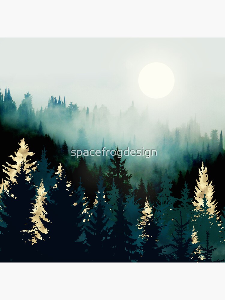 Thumbnail 3 of 3, Sticker, Forest Glow designed and sold by spacefrogdesign.