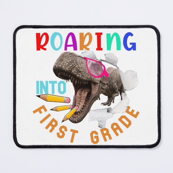 Item preview, Roaring into First Grade-Dinosaur Pink Glasses-T Rex designed and sold by DiensDesign.
