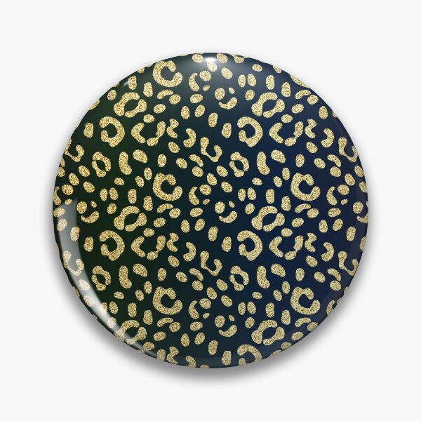 Item preview, Elegant Leopard Cheetah Skin In Metallic Gold Glitter On Blue Black designed and sold by IZiets.