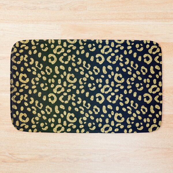 Item preview, Elegant Leopard Cheetah Skin In Metallic Gold Glitter On Blue Black designed and sold by IZiets.