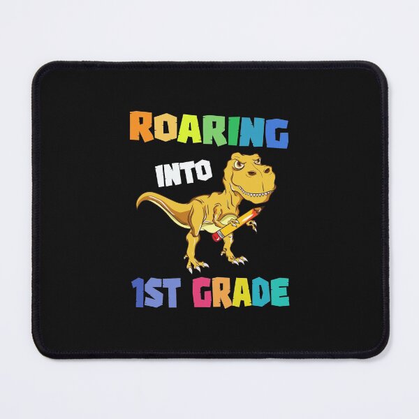 Item preview, Roaring Into 1st Grade Dinosaur Trex Holding Pen Back to School designed and sold by omgsavariya.