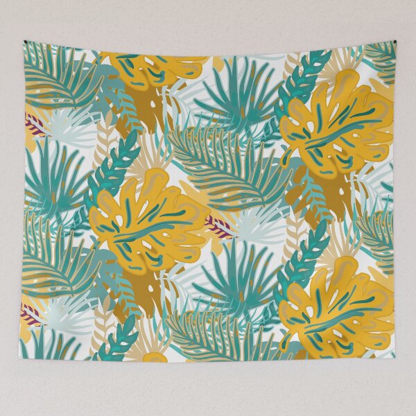 Item preview, Colorful Jungle Leaves Pattern designed and sold by digoarpi.
