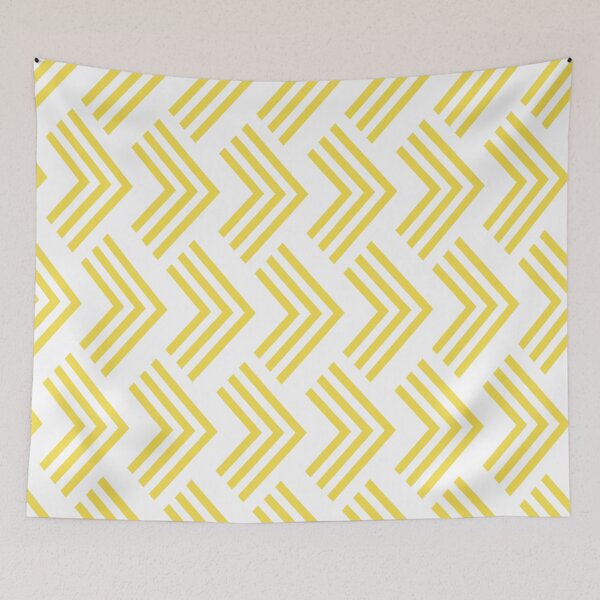 Item preview, Yellow and White Chevron Rhombus Arrow Pattern 2022 Trending Color - Hue - Shade - Colour Pantone Illuminating Yellow 13-0647 designed and sold by ColorOfTheYears.