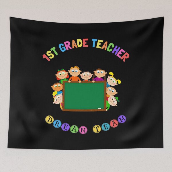 Item preview, 1st Grade Teacher Dream Team - Kids Around School Board designed and sold by CactusFamily.