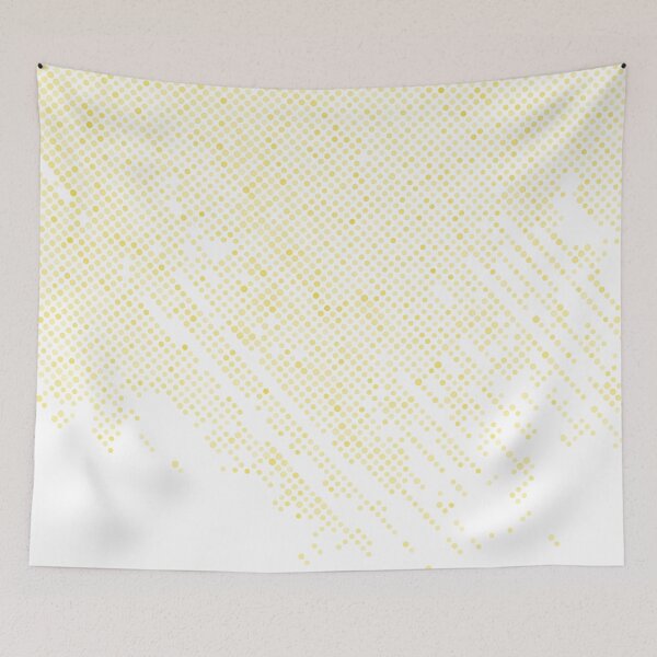 Item preview, Yellow and White Polka Dot Abstract Pattern 2022 Trending Color - Hue - Shade - Colour Pantone Illuminating Yellow 13-0647 designed and sold by ColorOfTheYears.