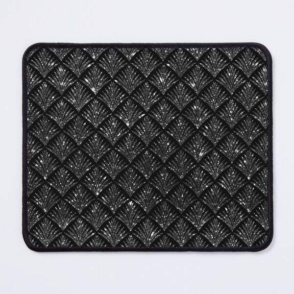 Item preview, Glitter Black Silver Art Deco Pattern designed and sold by WisdomInspired.