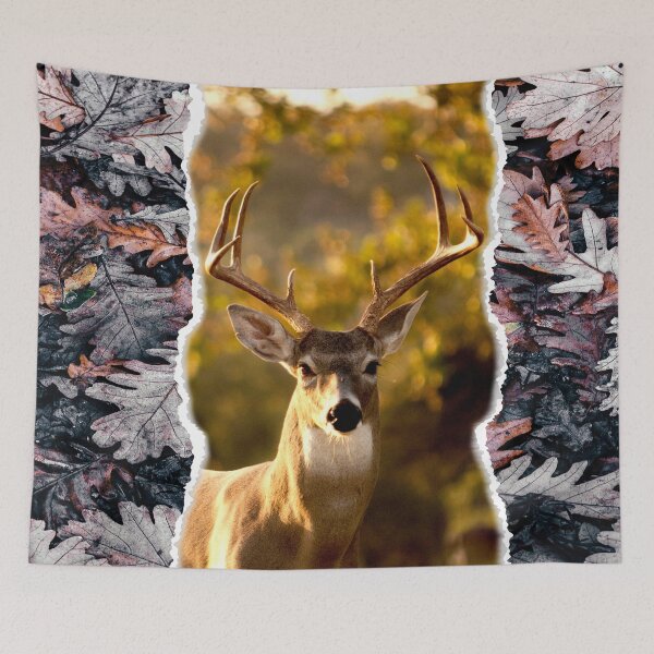 Item preview, Deer surround autumn leaves designed and sold by Shawa Shop.