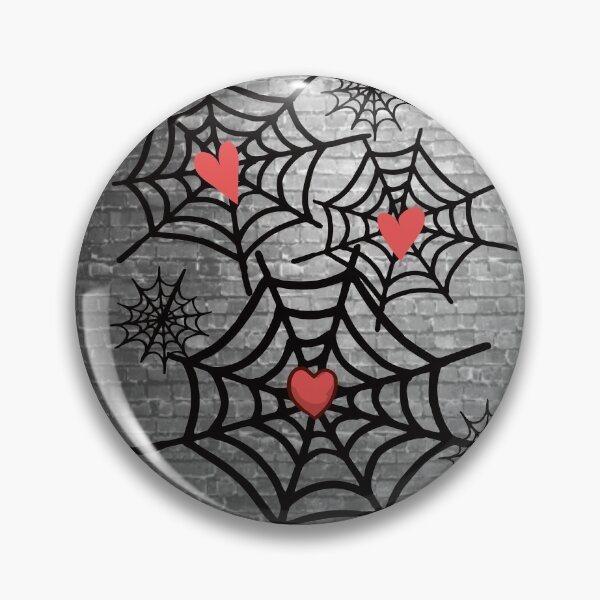 Item preview, Espeluznantes telarañas y corazones en una pared gris vintage Halloween designed and sold by JooArtPrints  ★★★★★.