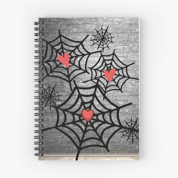 Item preview, Spooky Spider Webs and Hearts On A Grey Vintage Wall Halloween  designed and sold by JooArtPrints  ★★★★★.