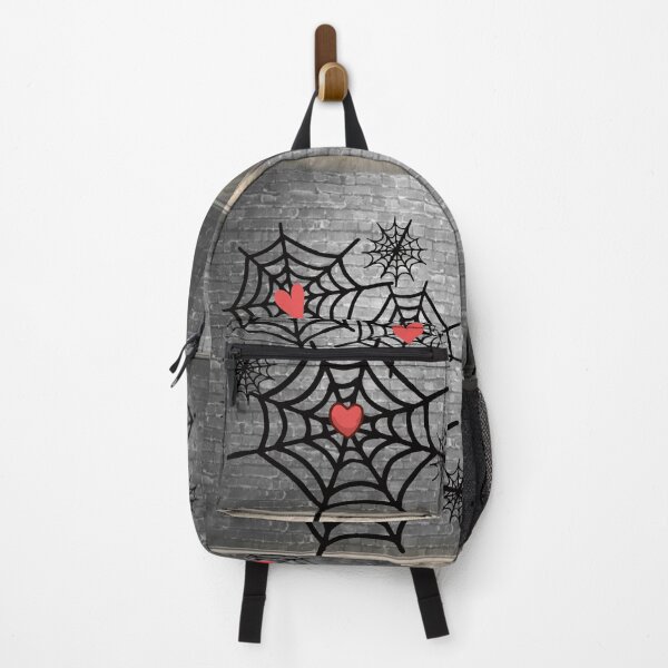 Item preview, Spooky Spider Webs and Hearts On A Grey Vintage Wall Halloween  designed and sold by JooArtPrints  ★★★★★.
