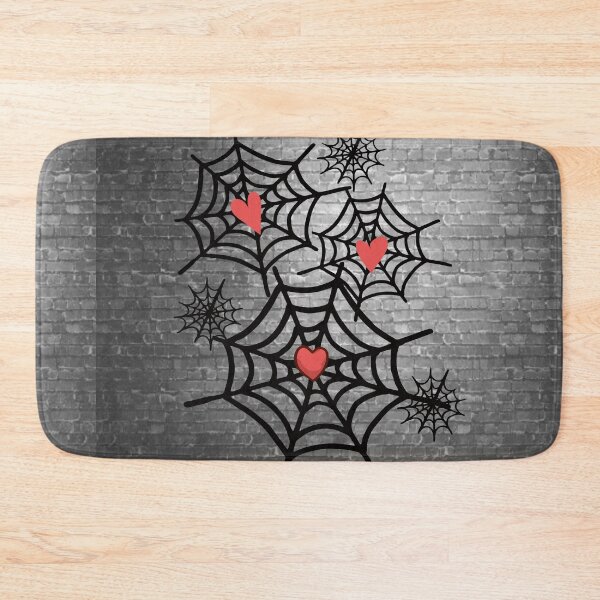 Item preview, Spooky Spider Webs and Hearts On A Grey Vintage Wall Halloween  designed and sold by JooArtPrints  ★★★★★.