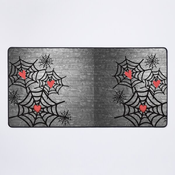 Item preview, Spooky Spider Webs and Hearts On A Grey Vintage Wall Halloween designed and sold by JooArtPrints ★★★★★.
