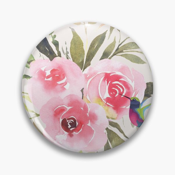 Item preview, Flowers and hummingbird | A delicate flower design designed and sold by PatiMN.