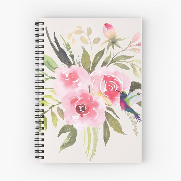 Item preview, Flores y colibrí | Un delicado diseño floral. designed and sold by PatiMN.