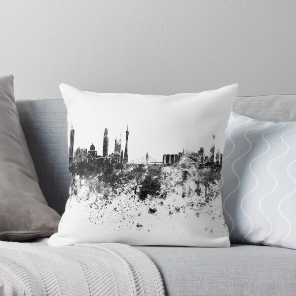 Item preview, Guangzhou skyline in watercolor on white background designed and sold by paulrommer.