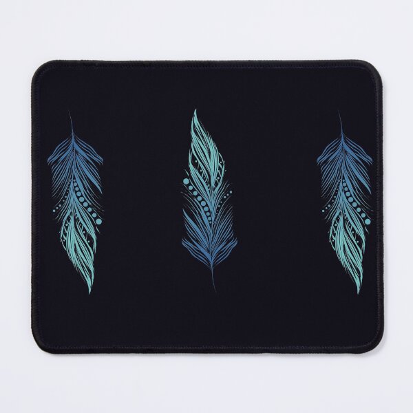 Item preview, Blue feathers pattern designed and sold by PatiMN.
