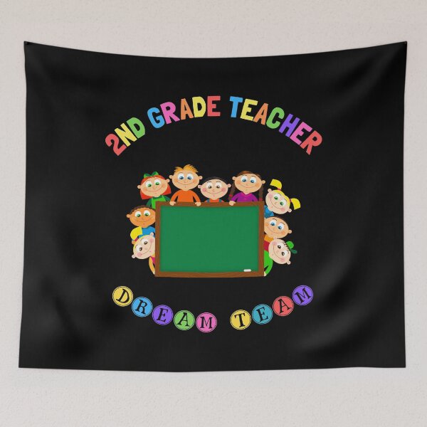 Item preview, 2nd Grade Teacher Dream Team - Kids Around School Board designed and sold by CactusFamily.
