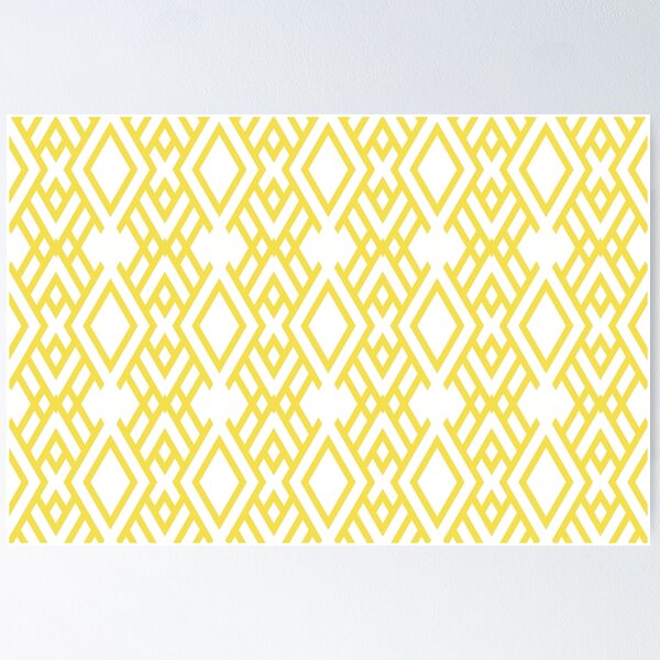 Item preview, Patrón Art Deco de rayas amarillas y blancas 2022 Color de tendencia - Matiz - Sombra - Color Pantone Illuminating Yellow 13-0647 designed and sold by ColorOfTheYears.