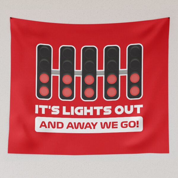 Item preview, It's Lights Out and Away We Go! - Version 2 (Red BG) designed and sold by FilipeFerreira.