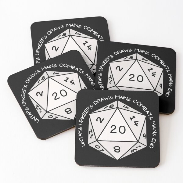 Item preview, UNTAP, UPKEEP, DRAW MTG Inspired designed and sold by Tabletop Gear.