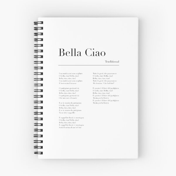 Item preview, Bella Ciao Lyrics designed and sold by wisemagpie.
