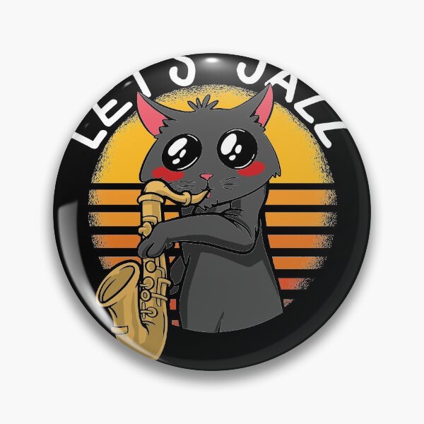 Item preview, Jazz cat playing saxophone for music lovers designed and sold by fatshirt.