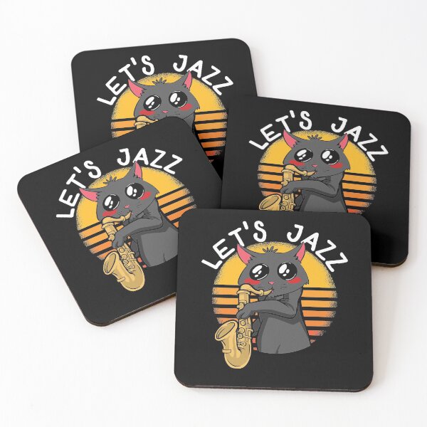 Item preview, Jazz cat playing saxophone for music lovers designed and sold by fatshirt.