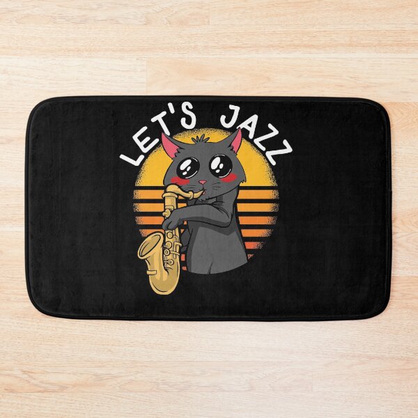 Item preview, Jazz cat playing saxophone for music lovers designed and sold by fatshirt.