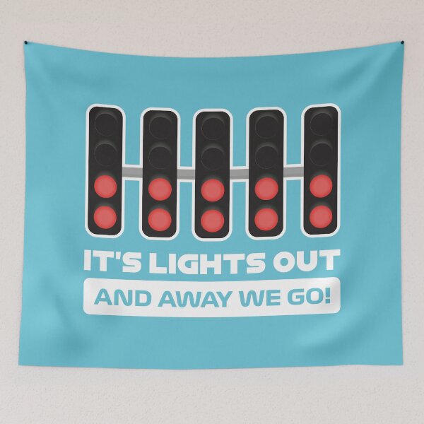 Item preview, It's Lights Out and Away We Go! - Version 2 (Light Blue BG) designed and sold by FilipeFerreira.