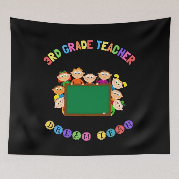 Item preview, 3rd Grade Teacher Dream Team - Kids Around School Board designed and sold by CactusFamily.