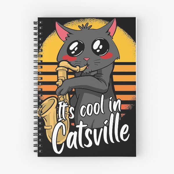 Item preview, Jazz cat playing saxophone for music lovers designed and sold by fatshirt.