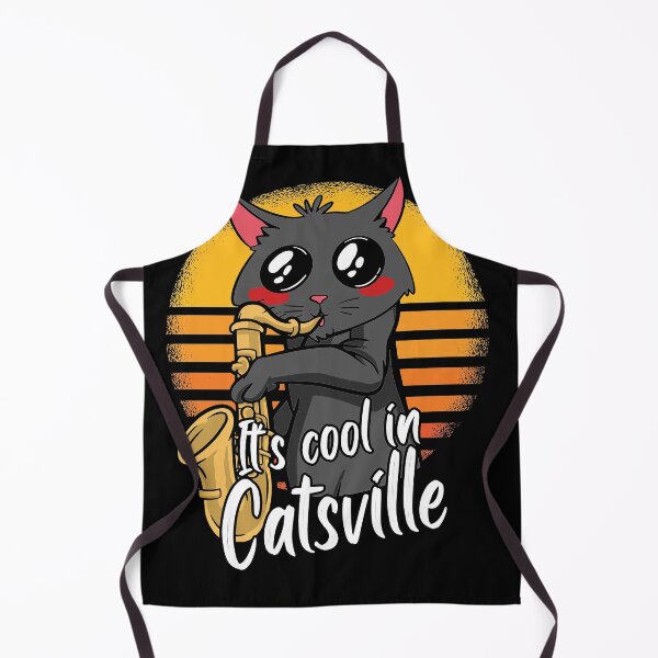 Item preview, Jazz cat playing saxophone for music lovers designed and sold by fatshirt.
