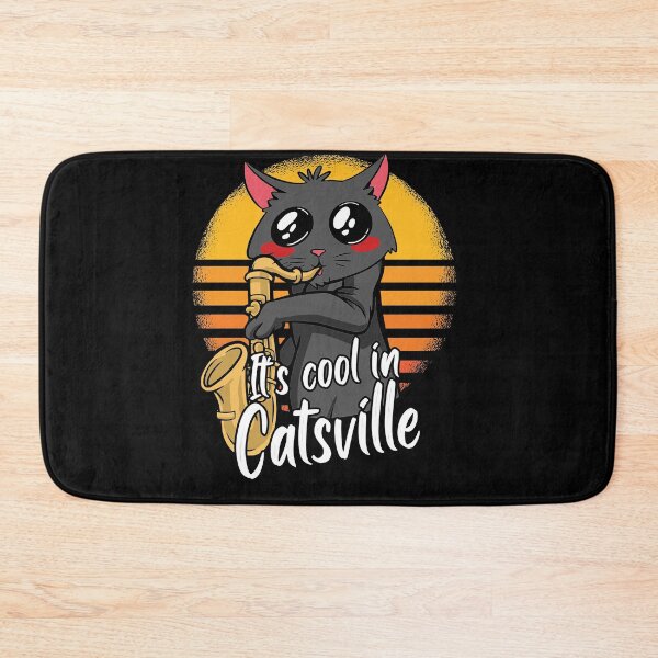 Item preview, Jazz cat playing saxophone for music lovers designed and sold by fatshirt.