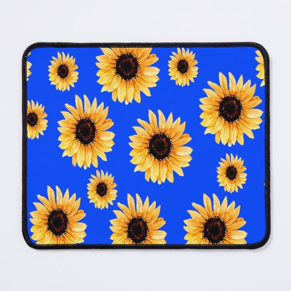 Item preview, Various sunflowers on a blue background designed and sold by Shawa Shop.