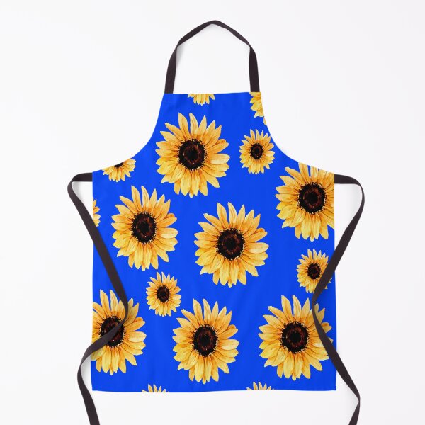 Item preview, Various sunflowers on a blue background designed and sold by Shawa Shop.